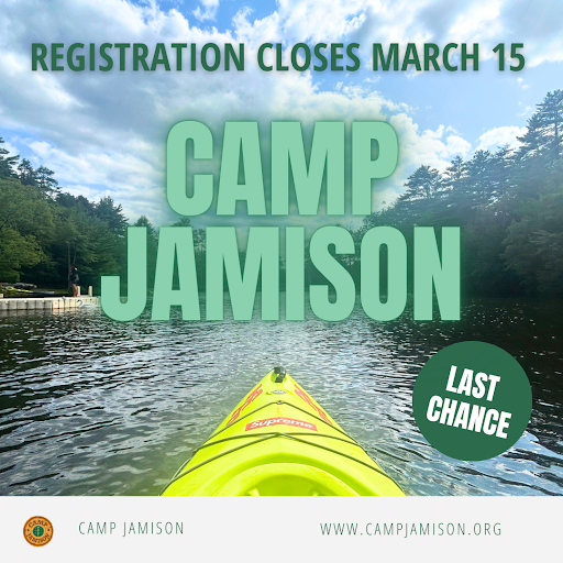 campjamison – registration close Camp Jamison - Registration Closes March 15